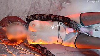 overwhelmed by ecstasy she moans wildly drenched in massive hot cum loads pulsing endlessly