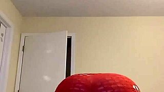 chubby babe strips teasing big ass pussy before kneeling cumshot