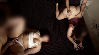 our first swinger bash got crazy sharing my big ass wife bent over everywhere