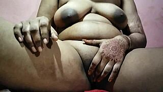 Cute curvy Indian bhabhi lactates milk while fingering tight lactating cunt