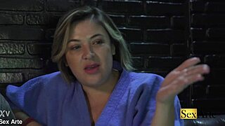 he watches porn while roughly fisting her huge brazilian ass pussy