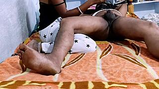 Hey desihotcouple's hot indian wife teases with handjob blowjob footjob homemade