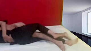 desi beauty with pierced nipples strips to ride huge cock in passionate bedroom fuck