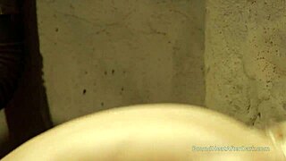 Horny naked lesbian slave bathes teasingly before dominant mistress