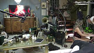 check out sexy odette gettin facialized backstage by client