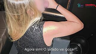 moema swallows cum at swing house as husband watches