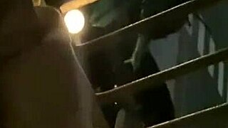 wife bent over hotel balcony fucked hard by monster cock cums in mouth