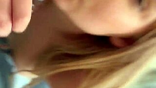 czech blonde devours big black cock during lunch break