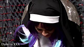 Hey nasty priest pounding that nun pussy right in the graveyard