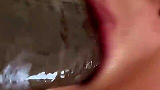 czech blonde devours big black cock during lunch break