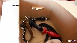 BLONDE PIERCED CLIT Teen SHOCKED by NO CONDOM MONSTER COCK CIM Casting!