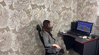 Beautiful Submissive Housewife Surrenders To Hard Desk Domination