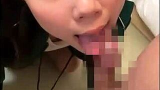 innocent basketball manager girl with puffy nipples gives sloppy blowjob then creampie sex at camp