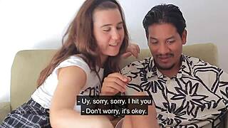 martina tempts daddy's friend with shameless uniform flirtation