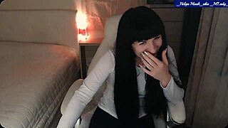 helga's perky striptease caresses clit and vibes pussy sensually