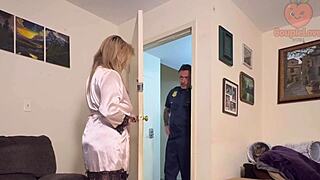 Immersive milf cuckold POV with big tits blowjob and small cock humiliation