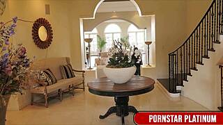 muscular brunette havana ginger straps on to fuck chad diamond's big ass