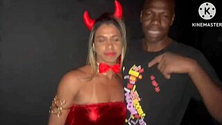 Well Endowed Black Man Fills Married Latina Wife in Swing Club Cabin