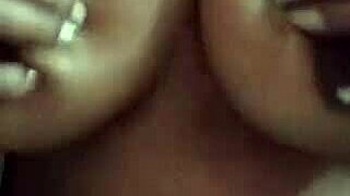 desi indian wife squeezes her big lactating milk boobs