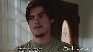 camgirl tempts with virgin pussy to silence roommate taboo