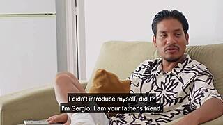 martina tempts daddy's friend with shameless uniform flirtation