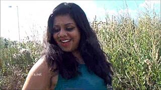 indian bbw flashes big ass outdoors then masturbates voyeur style