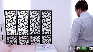 Experienced lover claims petite virgin's first intimate encounter