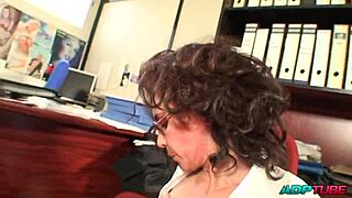 mature spanish slut bent over desk for rough anal office interview fuck