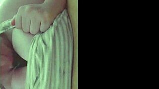 whoa, look at this chubby brunette's huge saggy tits getting dildo titjob treatment in homemade compilation