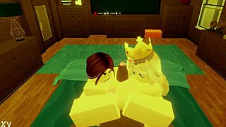 Robloxian BBC Pounds Two Snowbunnies Hard in Bed