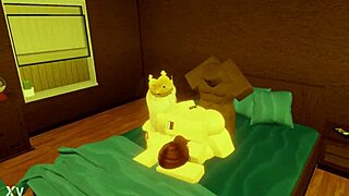 Robloxian BBC Pounds Two Snowbunnies Hard in Bed