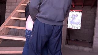 Curvy boss milf submits to foreman rough outdoor creampie at site