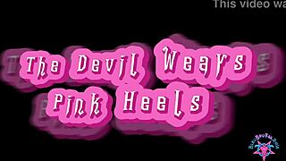 big ass goth milf bleubrutalrose drills latex pussy with metal dildo in pink heels