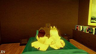 Robloxian BBC Pounds Two Snowbunnies Hard in Bed