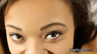 Perky Ebony Teen Amateur Sucks In Tiny G-String Panties