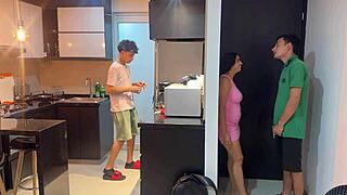 shh my distracted husband won't notice as neighbor pounds my huge latina ass hard