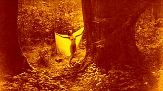 Vintage Lesbian Erotic Illustration with Hairy Beauties