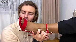 horny boss pantyhose down pussy worship employee