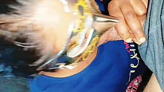 chubby bhabhi gulps down mouthful cumshot close up