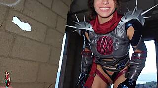 alien cosplay slut begs for deep ass fisting orgasm