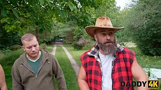 Innocent ranch chat explodes into shaved Czech pussy outdoor pounding!