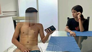 caught horny guy stroking need to help him explode full story