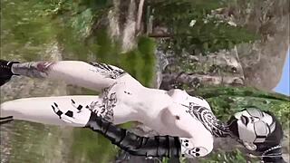 Dig this sexy honey riding the hood hard