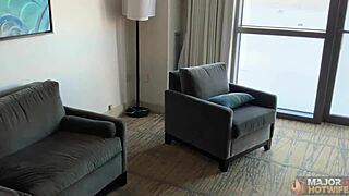 busty blonde joslyn jane teases rome major's cock with bj before gulping cum down