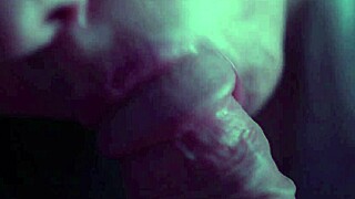 Beautiful Brunette Deepthroats Mans Monster Cock