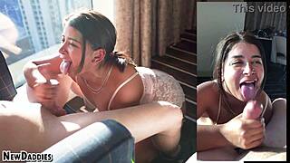 Big booty Latina twerks begging for rough face fuck doggystyle!