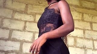 crazy bitch flashes gstring panties naked then dresses teasing