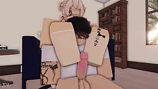 a cutie roblox girl gives him the ultimate footjob tease 😘👣