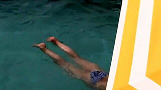 curvy beach babe drains big cock into her hairy pussy