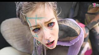 hey check out these inked hippie sluts stuffing their assholes with toys and monster cocks